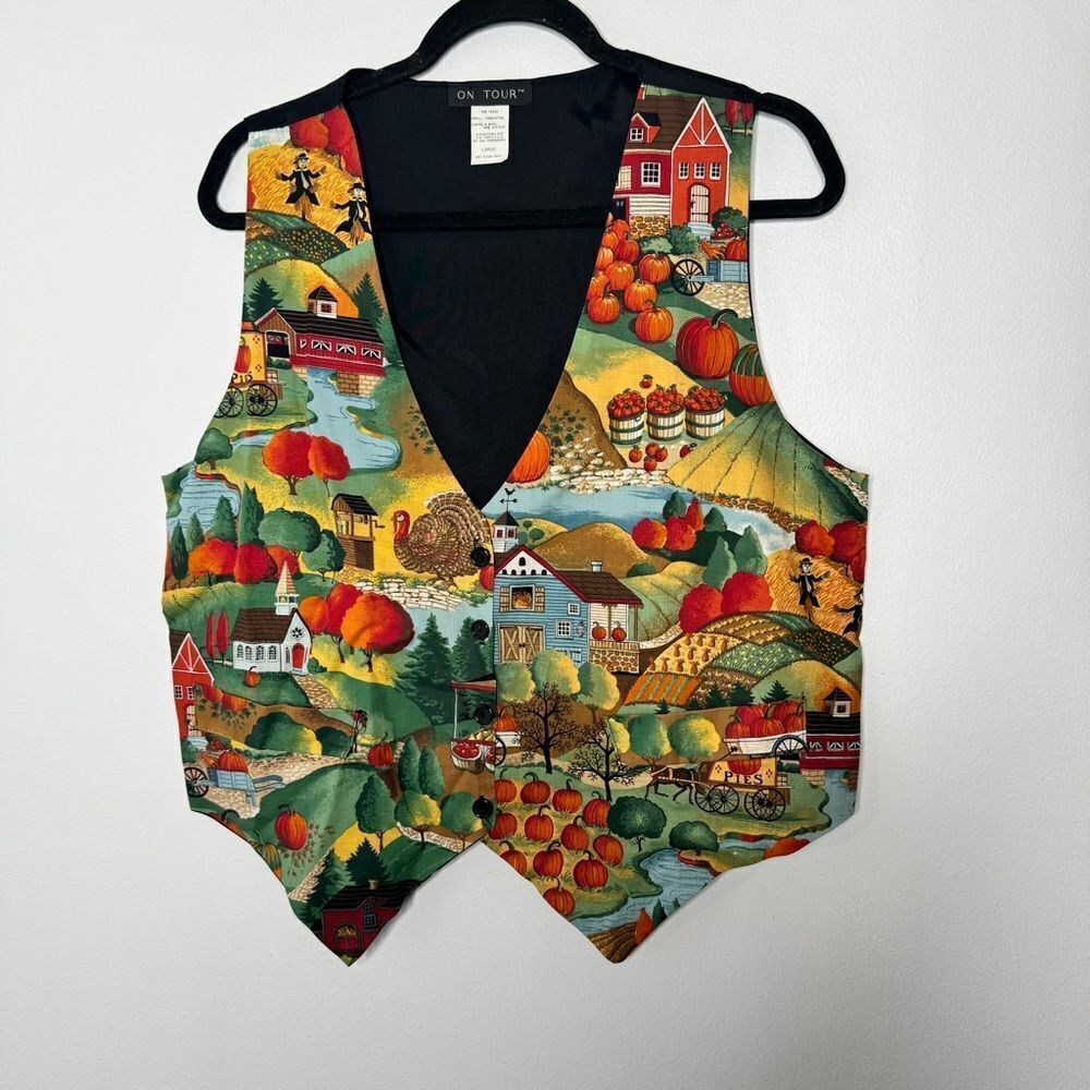 Vintage on tour fall vest size large